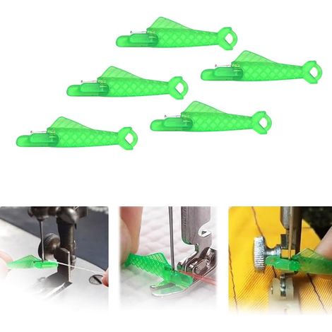 Enfile-aiguilles pour machine à coudre, aiguille de machine à coudre, enfile-aiguilles DIY, outil d'enfilage automatique, enfile-aiguilles à boucle rapide pour machine à coudre (Vert 5 PC)3cm (1/5)