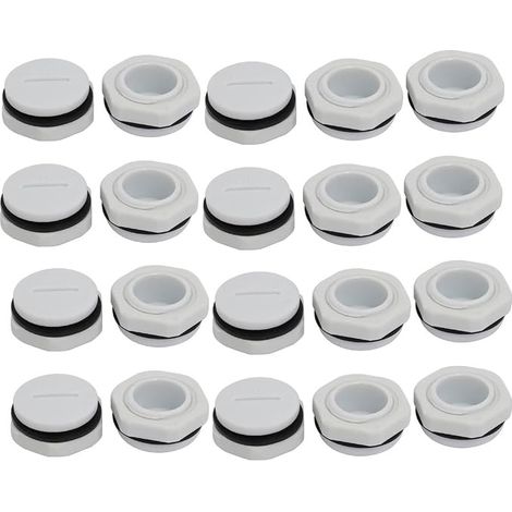 sourcing map Pg13,5 Nylon Filetage Mâle Presse-Étoupe Vis Fin Gris 10Pcs Vis Fin Cap Couverture (1/3)
