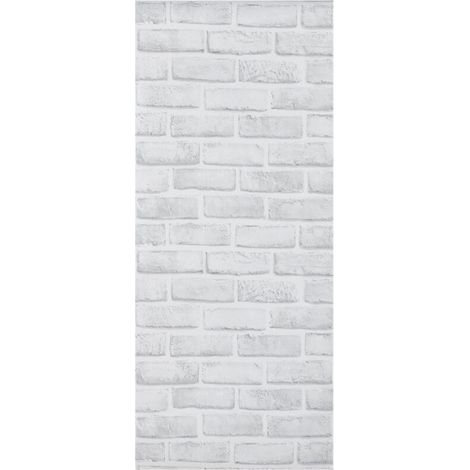 Papier peint adhésif brique blanche unique pour salon, chambre, restaurant, décoration murale moderne
