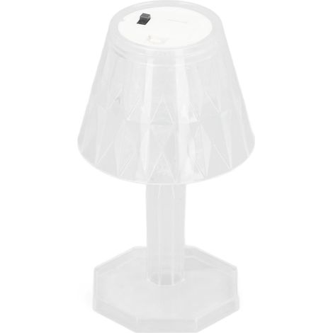 Lampe de chevet en cristal, veilleuse, effet plastique élégant, blanc pur, pour la chambre à coucher. (1/5)