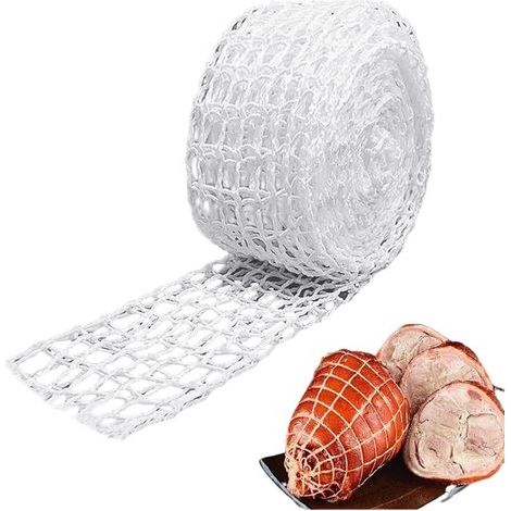 1 rouleau (5 mètres) de filet pour rôti de porc, de filet pour aliments cuits, de filet en coton pour barbecue, de rouleau de filet pour viande cuite et de ficelle de nouage (1/5)