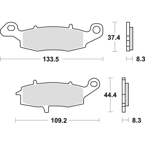 Pastillas de freno TRW ZF KH231 sinterizadas para Kawasaki ER6 06-16, Versys 650 07-14, Z 750 04-06, ZR7 99-04, W 800 '11-, GPZ 1100 95-98, VN 1500 93-04, VN 1600 03-08, VN 1700 09-17, Suzuki GS 500 9