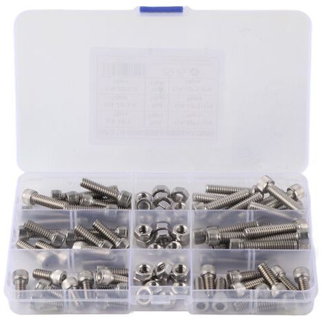 Hex Head Screw, Stainless Steel Rust in Clear Storage Case Corrosion Resistant Workers for Industrial Machine Tool Repairers (1/5)