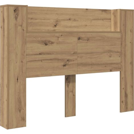Cabinet de Tête de Lit avec LED Chêne Artisanal vidaXL