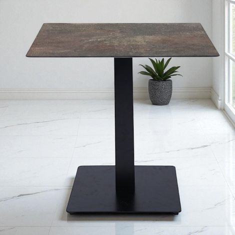 Tavolo bar pub ristorante piano HPL Ardesia Fango per esterno 80x80 cm H 74 (1/5)