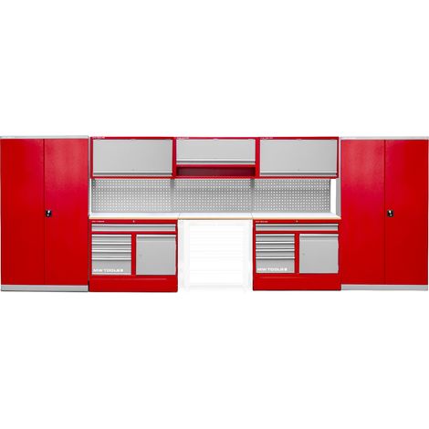 Mobilier d'atelier 5.5m avec 2 armoires de rangement MW Tools PRACO3550KK