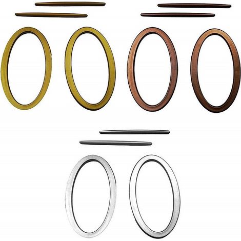 TrAdE Shop Traesio - 2 Anelli Anello Fermaglio Design Moderno 16.5x9.5cm Fermatenda Raccogli Tende -
