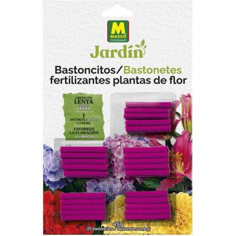 Bastoncitos fertilizantes plantas flor, 25 uds