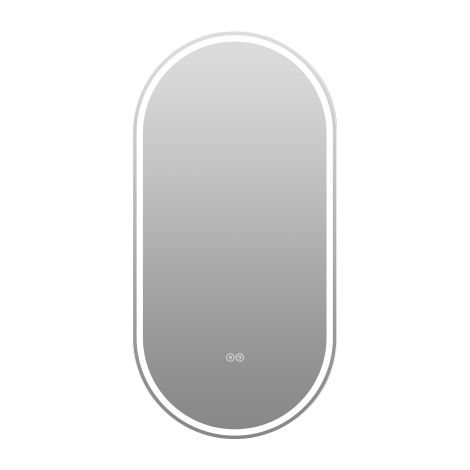 Miroir avec lumière smart intelligent 60×120 cm LED mural ovale sans cadre miroir de salle