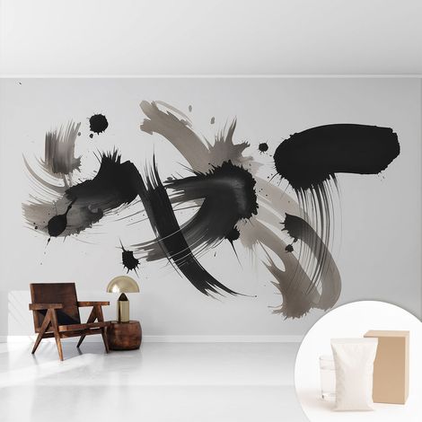 Fototapete - Tapete Vliestapete mit Kleber - Wandtapete Moderne Wandbild Schlafzimmer Wohnzimmer Abstrakter Ausdruck 416x254 cm (1/5)