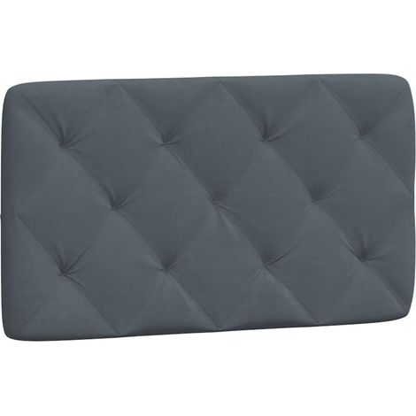 Kopfteil-Kissen Dunkelgrau 80 cm Samt vidaXL
