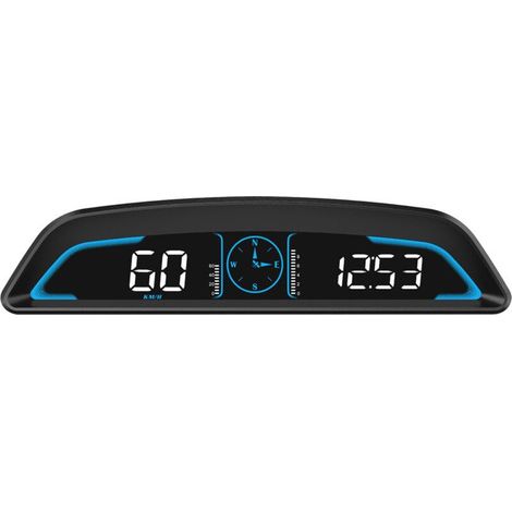 Compteur de vitesse GPS numérique à affichage HUD de voiture universel avec réglage automatique de la luminosité de l'alarme de vitesse pour véhicule (1/5)