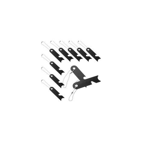 Lot de 10 Grattoirs à Tiges en Acier au Manganèse Noirs Chaîne Multifonctions pour Feu d'Extérieur Camping et Survie Résistants à L'Humidité Outils (1/5)