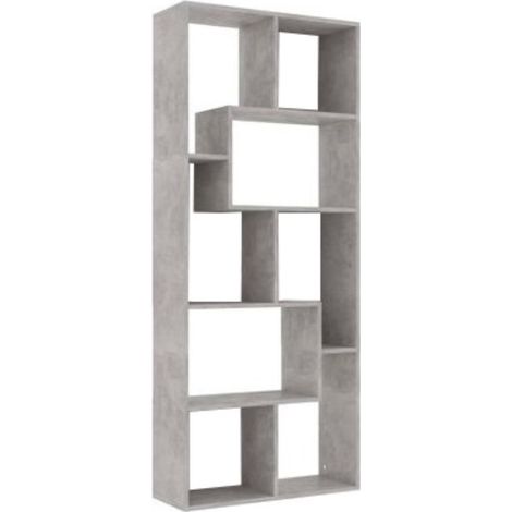 Libreria moderna in legno Cemento 74x156h cm ZIG ZAG (1/2)