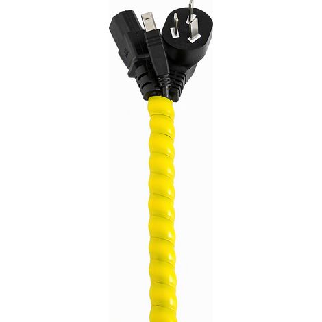 Gaine anti-morsure pour câbles 14 mm, fourreau spiralé jaune pour câbles électriques et fils, protection anti-chat pour maison et bureau