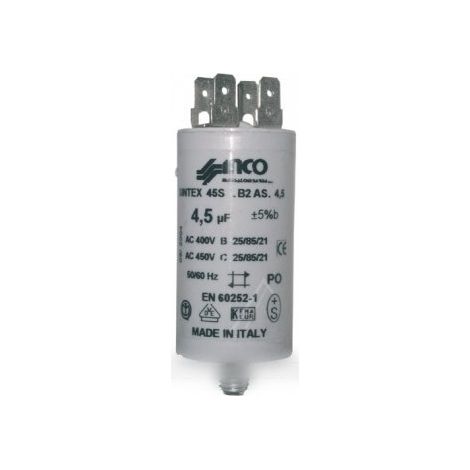 4,5UF-400/450V CONDENSATEUR FIXATION ÉCROU CENTRAL POUR MOTEUR