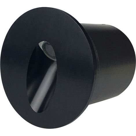 Balise LED Extérieure 3W Encastrable au Mur Ronde Bombée Wabi Noire Blanc Neutre 6000K (1/5)