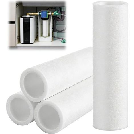 80 μm sans cloche de protection - Convient pour Cartouche de remplacement pour filtre à eau Grünbeck FS 1 Pouce - Pack de 4 gaines de filtre en feutre (1/5)