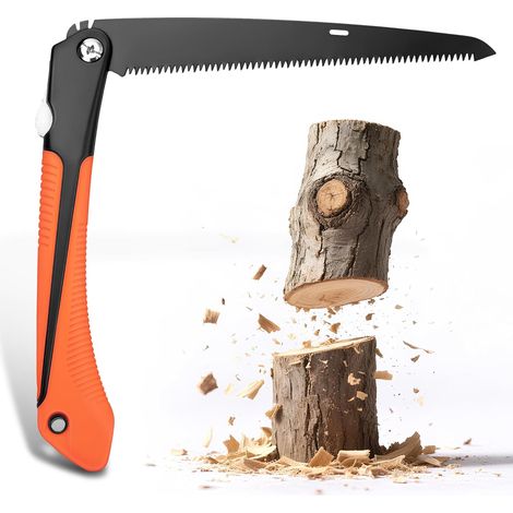 Pruning Saw, 10 Inch Portable Folding Saw with Triple Blade Sk5 for Gardening, Wood Cutting, Tree Logging, Outdoor Camping, Hunting and Survival (1/5)