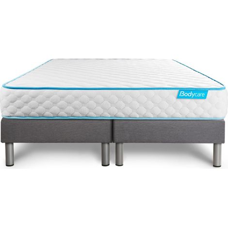 Ensemble matelas sommier Bodyone 180 x 200 cm - Couleur : Gris (1/4)
