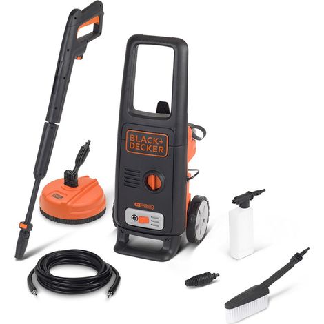 Nettoyeur haute pression électrique 1600W – Pression 125 bar – Débit 420 l/h – Avec patio cleaner et brosse fixe - BXPW1600PE