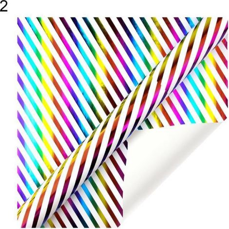 Papier D'emballage - 50 cm x 70 cm - Décoratif Imprimé Cœur Étoile - Pour Anniversaire Noël Mariage - 1 Rouleau (1/2)