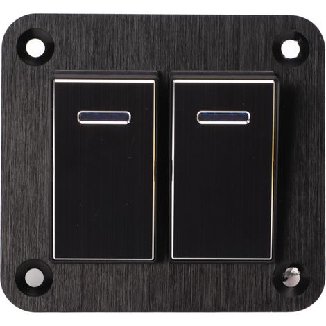 Interrupteur 2 positions étanche ON/OFF 12V 24V en alliage d'aluminium rétroéclairé bleu pour voiture bateau camion camping-car (1/5)
