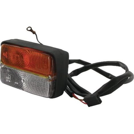 Luz de galib贸 e intermitencia hal贸gena frontal'rectangular 12 V 谩mbar / transparentee atornillable Cobo COBO 03235000