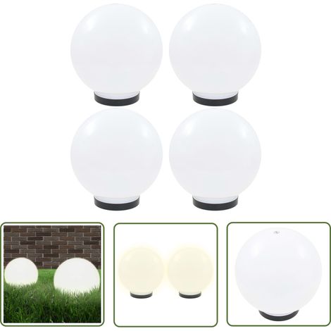 The Living Store Lampes à LED sous forme de boule 4 pcs Sphérique 25 cm PMMA - Lampe De Jardin - Éclairage Extérieur - Luminaire Extérieur - Lampadaire - Lumière Extérieure (1/5)