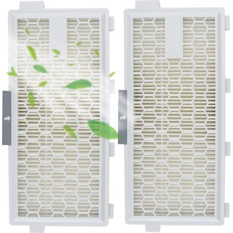 - Filtro HEPA - Microfiltro - Filtrazione a carbone attivo AirClean per aspirapolvere Miele C1 C2 C3 S4000-S8999, bianco e nero (1/5)