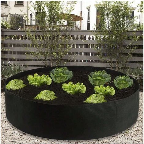 Sacs de culture en feutre, Pots de plantes d'extérieur en treillis de jardin, sacs à déchets de jardin, sacs à feuilles, noir, 1 paquet (1/3)