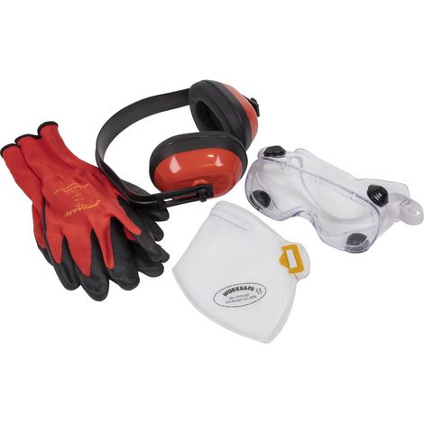 Sealey SEP4 Worksafe® Flexi Grip Gloves, FFP2 Mask, Goggles & Ear Defenders