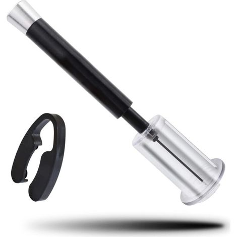 Tire-Bouchon, Noir Air Comprimé Tire-Bouchon, Bouteille Décapsuleur avec Coupe-Capsule, Convient à la Plupart des Bouteilles de Vin (1/5)
