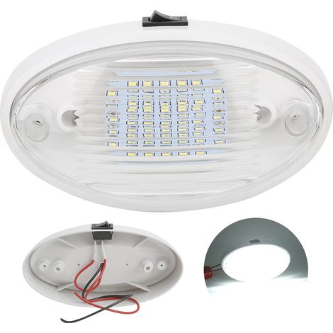 Lámpara de techo LED de 12 V y 400 lm de bajo consumo para autocaravanas y barcos. (1/5)