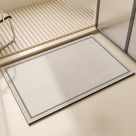 Tapis bain 40x60cm antidérapant épais absorbant séchage rapide doux, style 4 (1/5)