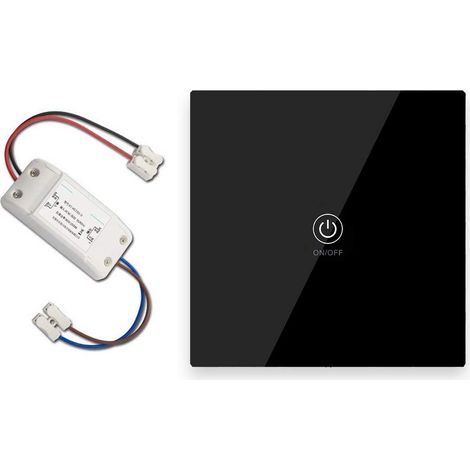 Kit Interrupteur D'Éclairage Sans Fil, Interrupteurs Muraux Sans Fil, Installer À Volonté et Déplacer À Volonté, Panneau D'interrupteur Sans Fil pour L'Éclairage, 1 Interrupteur et 1 Récepteur (1/5)