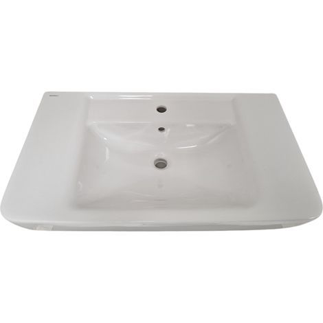 Plan Simple Vasque Céramique à Poser GEBERIT Blanc 85x48cm - GEBBL85 (1/2)