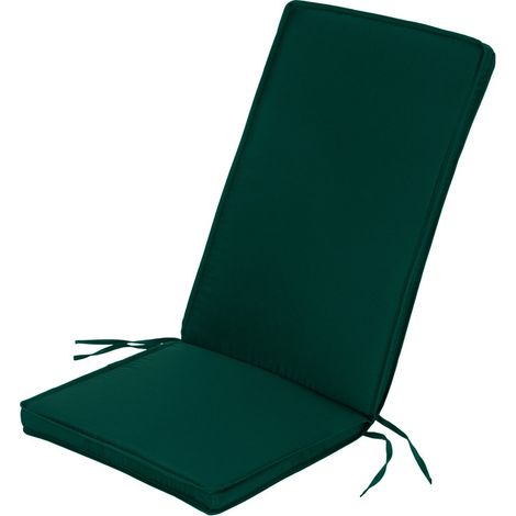 Gardenista Cuscino del sedile per sedia da giardino, cuscino del sedile resistente all'acqua per sedia da giardino con schienale alto con rivestimento rimovibile facile da pulire - Verde (1/5)