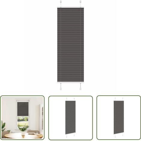 vidaXL Plissee Schwarz 50x150 cm Stoffbreite 49,4 cm Polyester (1/5)