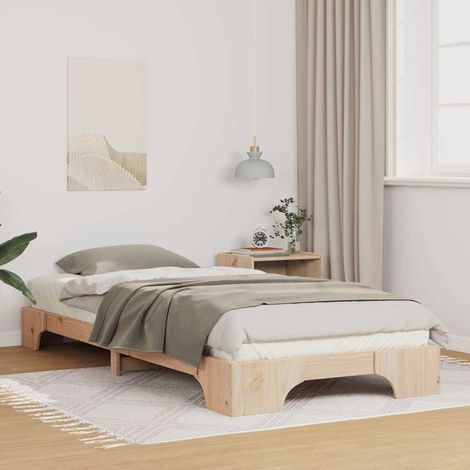 Bettrahmen Braun 80 x 220 cm Massives Kiefernholz