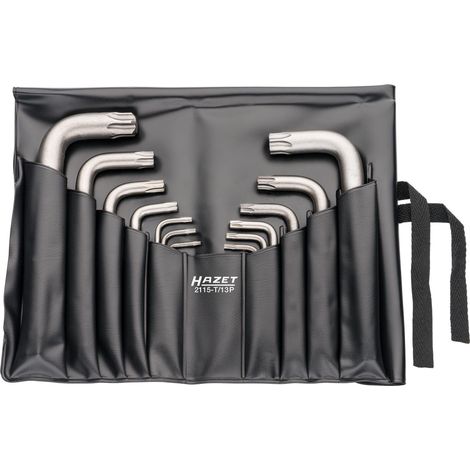 Hazet Jeu de clés mâles coudées - Profil TORX intérieur - Nombre d'outils: 13 - 2115-T/13P (1/3)