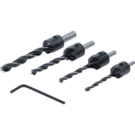 Punta legno BGS DIY 50790 4 pezzi profondità regolabile punto centratura