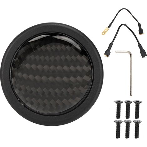 Kit de boutons poussoirs de klaxon en Fiber de carbone, pour 6 boulons, pour volant Sparco, pièces modifiées de voiture automobile (1/5)