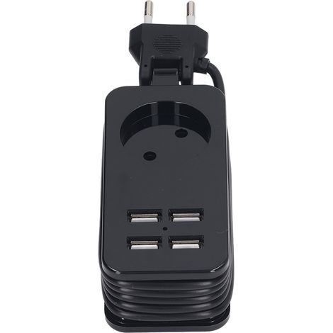 1200-W-10-A-Steckdosenleiste, feuerfester Adapter mit 4 USB-Anschlüssen für Smartphones und Tablets (1/5)