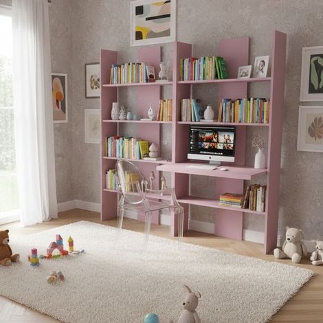 Libreria con scrivania integrata - Ideale per studio, cameretta o soggiorno - Cipriaf3c4ff