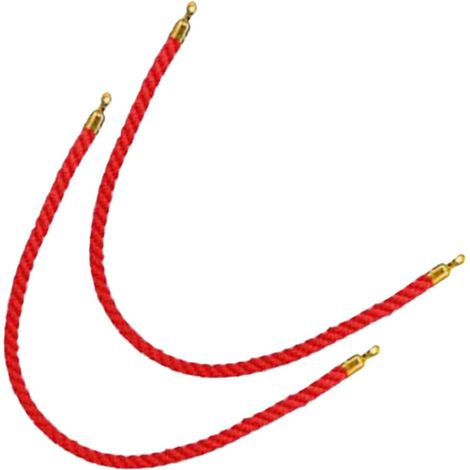 Corde de Barrière en Velours Installation Stable Crochets Dorés Rouge Lot de 2 Pièces Contrôle des Foules pour Lors D'affaires (1/5)