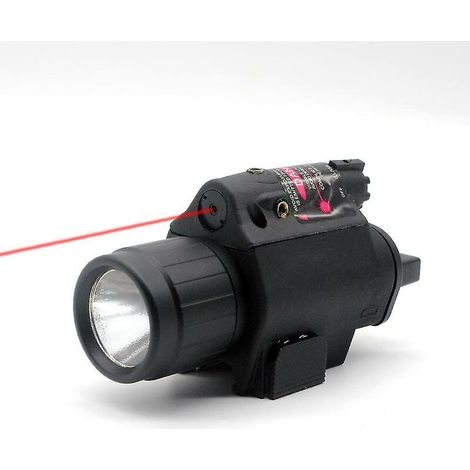 CREA Led Flashlight With Snap Switch And 20mm Picatinny Rail Red