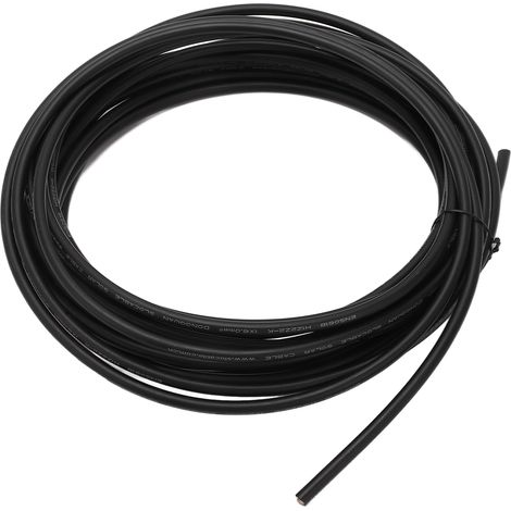 Câble solaire 6mm² 20m / 65,6ft, fil photovoltaïque noir résistant haute température, XLPE à faible excentricité, économie d'énergie pour panneaux solaires (1/5)