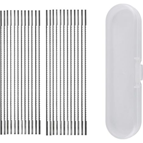 Lot de 24 lames de scie sauteuse 8 130 mm pour bois et plastique compatibles avec la scie sauteuse et autres scies à chantourner standard dans une boîte en plastique robuste (1/5)