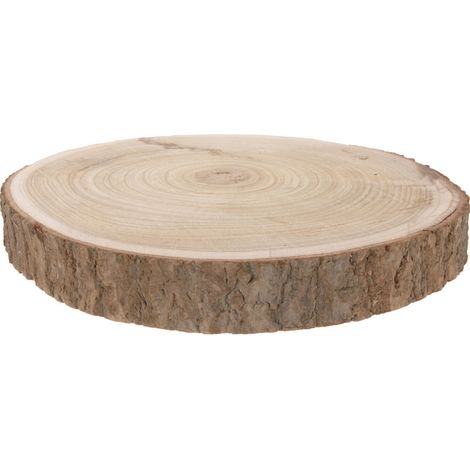 Echtholz Baumscheibe natur - Ø 23-28 cm - Holzscheibe zum Dekorieren, Bemalen oder Brandmalen